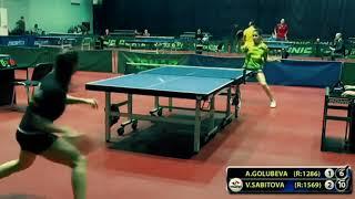 5.SABITOVA - GOLUBEVA Moscow Championship table tennis настольный теннис