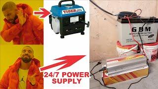 How to generate your own electricity inverter with solar panel & battery for homes DIY