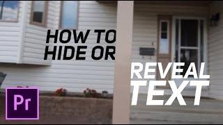 HOW TO HIDE AND REVEAL TEXT IN PREMIERE PRO