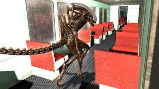 Survival on a High-Speed Train with Aliens Garry's Mod GMOD SANDBOX