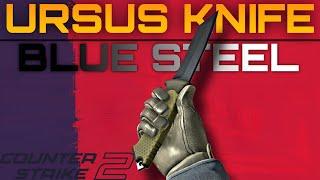 Ursus knife – Blue steel | Counter-Strike 2 | Showcase + Animation (Factory New)