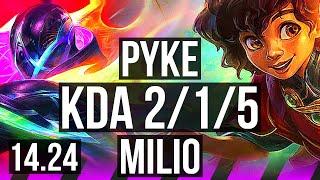 PYKE & Varus vs MILIO & Kalista (SUP) | KR Master | 14.24