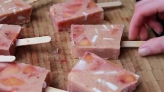 MAKE WELLE | Peach and Coconut Icies with WelleCo Nourishing Plant Protein