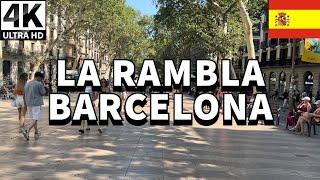 4K| La Rambla | Barcelona Spain | Walking Tour Summer 2023 |@thecphwalker |