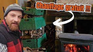 petite récup de bois !!! comment ce chauffer gratuitement en hiver ??? #astuce