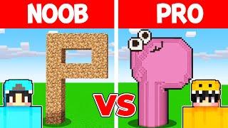 NOOB vs HACKER: I Cheated In a Alphabet Lore Build Challenge! (Letter P)