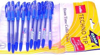 Cello Techno Tip Ballpoint Pens Blue