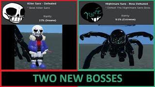 Nightmare and Killer Sans Boss Fight | Squad Boss Fight | Roblox Undertale: Timeline Collapse