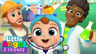 Jobs and Careers Song | Little Angel And Friends Fun Educational Songs