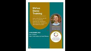 NVivo Demo Training with Dr. Felipe Filomeno