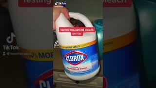 Testing Household Bleach on Hair 