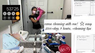 come cleaning with me!   easy $500+ day, 7 hours, +cleaning tips