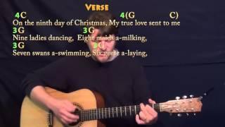 The 12 Days of Christmas - Guitar Cover Lesson in C with Chords/Lyrics