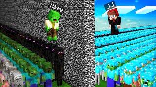 JJ’s RICH Mob Army vs Mikey’s POOR Mob Army Battle in Minecraft! (Maizen)