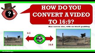 How to convert a video to 16:9 widescreen format aspect ratio | Max screen size, no padding #ffmpeg