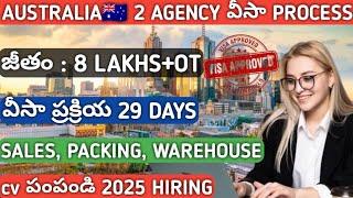 AUSTRALIA WORK PERMIT 2025 PROCESS | SEND CV 2 AGENCY JOBS | FREE AUSTRALIA JOBS | SPONSORSHIP JOB