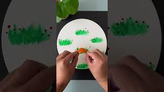 You can also use the leftover orange peels to make creative paintings with your children. Come a