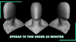 Sculpting a base mesh for male portrait - Zbrush - tutorial