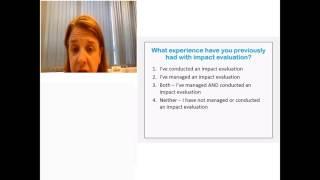 UNICEF Webinar 1 - Overview of Impact Evaluation