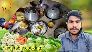 Village vegetable cooking video || allu bhata barbati ki sabji || village life cooking vegetable