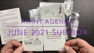 AVANT AGENDA | June 2021 Subscription Box | Planner + Stationery Sub Box | Unboxing