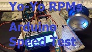 Yoyo RPMs using arduino optical tachometer