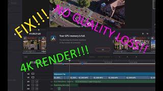 Davinci Resolve GPU Memory Full | Resolve 17 | Fix without quality loss