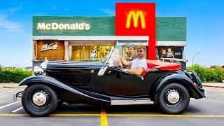 Andiamo al MC DONALD'S con un AUTO di 100 ANNI! (ci guardano tutti)