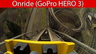 Heide Park - Colossos (Wooden Coaster) - Onride [Front Row POV]