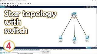 Cisco Packet Tracer || Star Topology using Switch