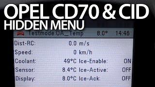 Opel Vauxhall Holden CD70 & CID hidden diagnostic menu