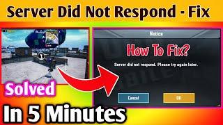 How To Fix Server Did Not Respond Problem In PUBG Mobile | Request TimeOut in PUBG