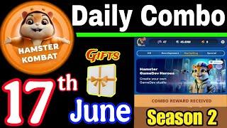 Hamster Kombat GameDev Heroes | 17 June Daily Combo  Season 2