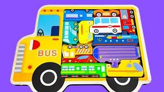 Learn Vehicles Names with Paints & Activity Puzzle | Preschool Learning Video for Kids & Toddlers