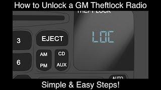 How to Unlock a GM Theftlock Radio (Simple & Easy Steps!)