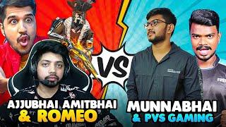 Ajjubhai, Amitbhai & Romeo Vs Munnabhai & Pvs Gaming South Ke Superstar- Garena Free Fire