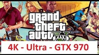 GTA V - Benchmark - 4K - Ultra Settings - FX 8350 - GTX 970