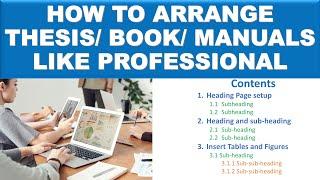 How to arrange your Thesis-Book-Manuals like Professional ##StudentsCanCreate #SCIEXPO