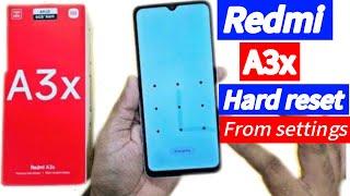 Redmi A3x factory reset from settings