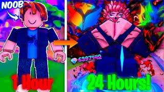 I PLAYED ANIME DEFENDERS FOR 24 HOURS AND BECAME OVERPOWERED! [ROBLOX]