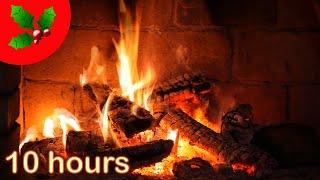  10 HOURS  Christmas FIREPLACE  NO ADS  PIANO Christmas Carols  Christmas Music Instrumental