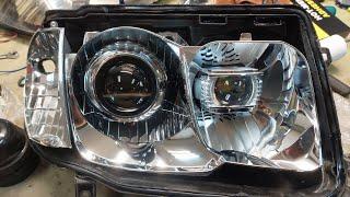 Land Cruiser 100 Установка biled Statlight a4 и модулей дальнего Aozoom ALPS 01