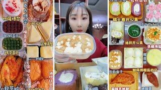 asmr mukbangasmr/kwai dessert mukbang,/mochi eating,creperoll cake chocolate #asmr