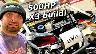 Beast Mode Maverick X3 gets built for 500HP! HUGE TURBO! CNC PORTED HEAD!