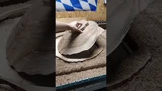 Wooden sink in the making #walnut#woodensink #unique  #milling #wood #spinogy #x22 #shell #werbung