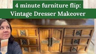 Dresser makeover 4-Minute Furniture Flip | Outdated to Updated! #furnituremakeover  #dressermakeover