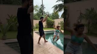 He threw me in the pool  #funchallenge ft @MridulandAditya
