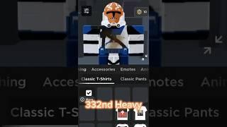 Roblox 332nd Heavy Trooper avatar #starwars #501st #ashoka #332 #roblox #clonewars #clonetroopers