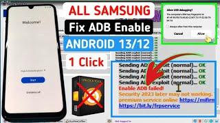 Samsung Frp Bypass Enable ADB Failed! New Security 2023 | New Update Android 13 FRP Unlock