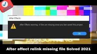 After Effect - How to Relink missing files in AE